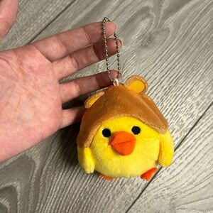 Keychain plush - chick with bear hat - Kiiroitori lookalike